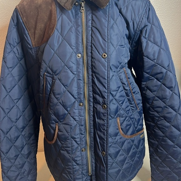 Polo Ralph Lauren Quilted Barn Jacket Navy XL – Corduroy Collar & Trim - Picture 6 of 12